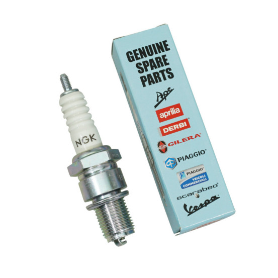 Bougie B8ES origine Piaggio 50 Gilera SMT / RCR / Derbi Senda 2006-2010 / Moto Guzzi V65 / Nevada / Strada