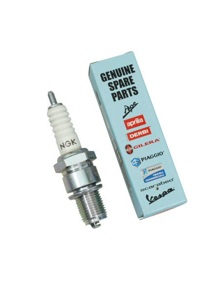 Bougie B8ES origine Piaggio 50 Gilera SMT / RCR / Derbi Senda 2006-2010 / Moto Guzzi V65 / Nevada / Strada