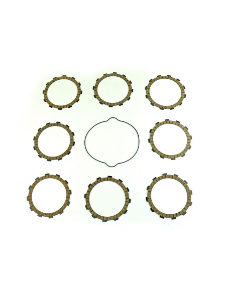 Kit disques embrayage garnis + Joint de couvercle embrayage ATHENA - KTM 250 SX 2013-2016