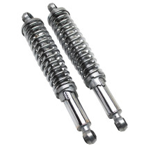 Amortisseur adaptable cyclomoteur réglable chromés (entraxe 330mm)