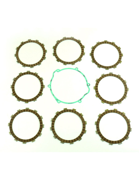Kit disques embrayage garnis + Joint de couvercle embrayage ATHENA - HUSQVARNA 410 TE 1999 610 TC/TE 1998-1999