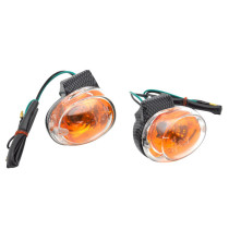 Clignotants MBK 50 Booster /Yamaha 50 BW's après 2004/Keeway 50 Hurricane/Focus Transparent/Carbone Avant