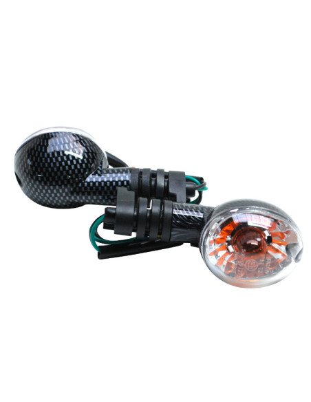 Clignotants Peugeot 50 Ludix Transparent/Carbone