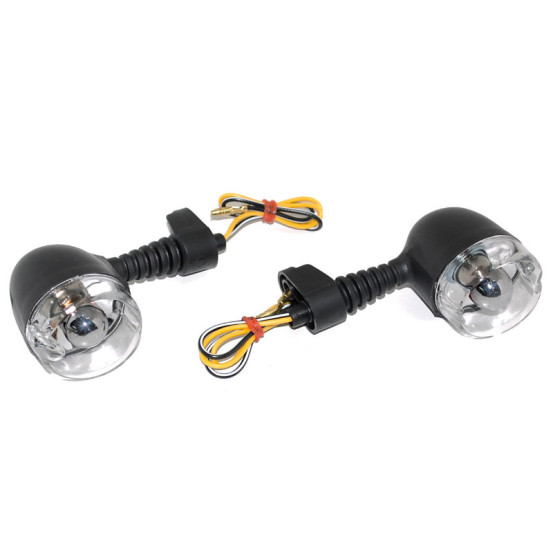 Clignotants MBK 50 Nitro/Yamaha 50 Aerox/Derbi 50 Senda Arrière Transparent/Noir Orange