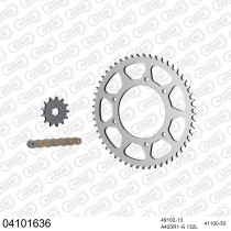 Kit chaine 420 AFAM - Couronne acier - Type de chaine au choix - BULTACO 50 ASTRO SM 2001