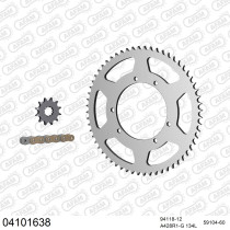 Kit chaine 428 AFAM - Couronne acier - Type de chaine au choix - SHERCO 50 SM 2008-2021