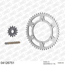 Kit chaine 520 AFAM - Couronne acier - Type de chaine au choix - SHERCO SE / SER 250 2014-2020