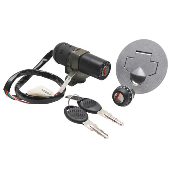 Contacteur à clé Aprilia 50 RS 1995-1998 (avec serrure de selle et bouchon d'essence)