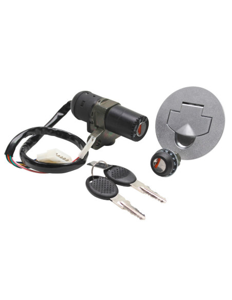 Contacteur à clé Aprilia 50 RS 1995-1998 (avec serrure de selle et bouchon d'essence)