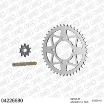 Kit chaine 520 AFAM - Couronne alu - Type de chaine au choix - SHERCO 250 2.5 2002-2016