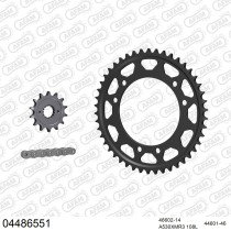 Kit chaine 530 AFAM - Couronne acier - Type de chaine au choix - CAGIVA 900 ELEFANT IE 1990