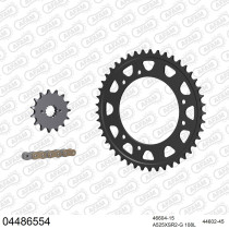 Kit chaine 525 AFAM - Couronne acier - Type de chaine au choix - CAGIVA 900 IE CANYON 1998-2000