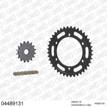Kit chaine 530 AFAM - Couronne acier - Type de chaine au choix - CAGIVA 1000 RAPTOR 2000-2005
