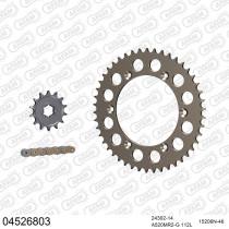 Kit chaine 520 AFAM - Couronne alu anti-boue - Type de chaine au choix - CAGIVA 250 WMX 1989-1990