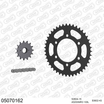 Kit chaine 520 AFAM - Couronne acier - Type de chaine au choix - DUCATI 600 MONSTER 1995-1997