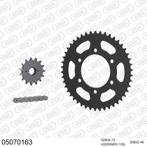 Kit chaine 520 AFAM - Couronne acier - Type de chaine au choix - DUCATI 600 MONSTER 1998-2001