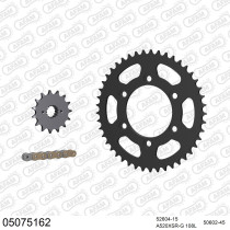 Kit chaine 520 AFAM - Couronne acier - Type de chaine au choix - DUCATI 696 MONSTER 2008-2014