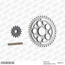Kit chaine 525 AFAM - Couronne acier - Type de chaine au choix - DUCATI 796 HYPERMOTARD EVO 2010-2012