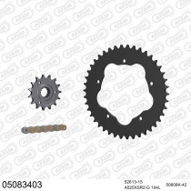 Kit chaine 525 AFAM - Couronne acier - Type de chaine au choix - DUCATI 848 STREETFIGHTER 2011-2015
