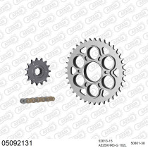 Kit chaine 525 AFAM - Couronne acier - Type de chaine au choix - DUCATI 1100 STREETFIGHTER S 2009-2013
