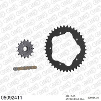 Kit chaine 525 AFAM - Couronne acier - Type de chaine au choix - DUCATI 1100 MONST EVO 2011-2013