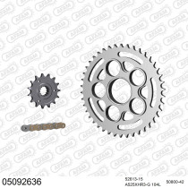 Kit chaine 525 AFAM - Couronne acier - Type de chaine au choix - DUCATI 1100 S HYPERMOTARD 2007-2009