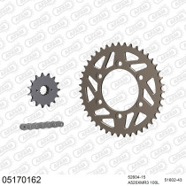 Kit chaine 520 AFAM - Couronne alu anti-boue - Type de chaine au choix - DUCATI 600 MONSTER 1995-1997