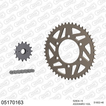 Kit chaine 520 AFAM - Couronne alu anti-boue - Type de chaine au choix - DUCATI 600 SS 1998-2001