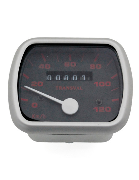 Compteur de vitesse TRANSVAL 120 km/h Peugeot 103 MVL 17 pouces (avec entraîneur et câble)