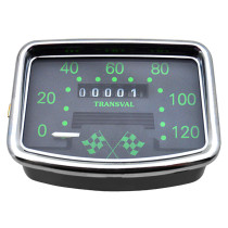 Compteur de vitesse TRANSVAL 120 km/h MBK / Motobécane AV88 / AV89 / 881 (avec entraîneur et câble)