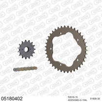 Kit chaine 525 AFAM - Couronne alu anti-boue - Type de chaine au choix - DUCATI 796 MONSTER 2010-2014