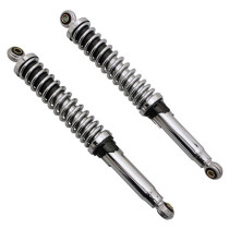 Amortisseur adaptable cyclomoteur réglable chromés (entraxe 360mm)