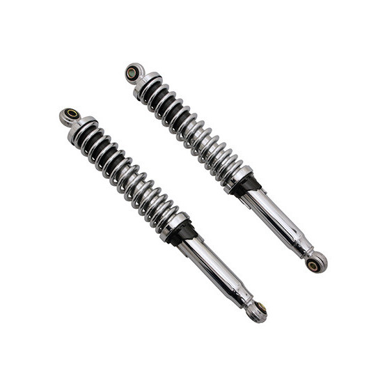 Amortisseur adaptable cyclomoteur réglable chromés (entraxe 360mm)