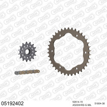 Kit chaine 520 AFAM - Couronne alu anti-boue - Type de chaine au choix - DUCATI 1098 2007-2009