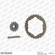 Kit chaine 525 AFAM - Couronne alu anti-boue - Type de chaine au choix - DUCATI 1098 2007-2009
