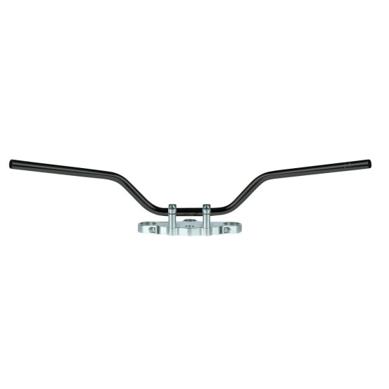 Guidon diamètre 22mm TRW Classic haut acier noir