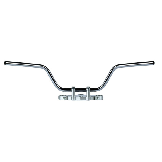 Guidon diamètre 22mm TRW Touring bas acier chrome