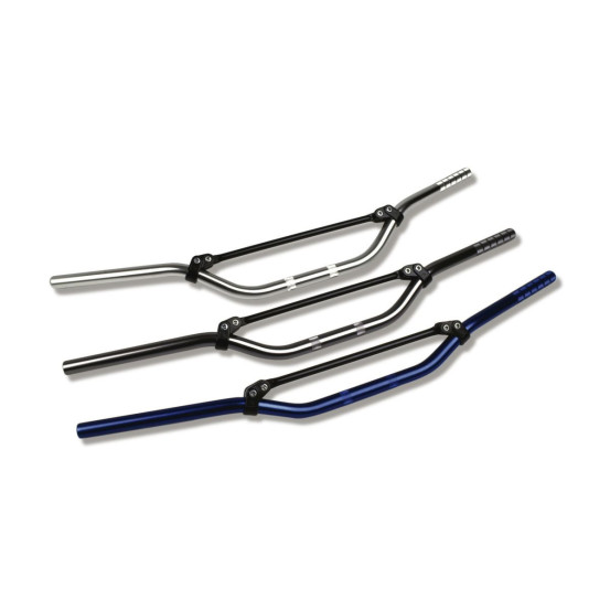 Guidon diamètre 22mm TRW OFFROAD bas alu anodisé argent