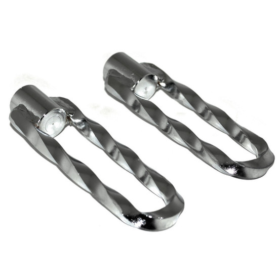 Reposes-pieds pilote torsade acier chromé Peugeot 103/MBK/Motobécane 51