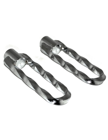 Reposes-pieds pilote torsade acier chromé Peugeot 103/MBK/Motobécane 51