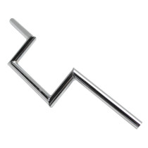 Guidon Z barre lisse acier chromé Peugeot 103/MBK/Motobécane 51 (hauteur 100mm)