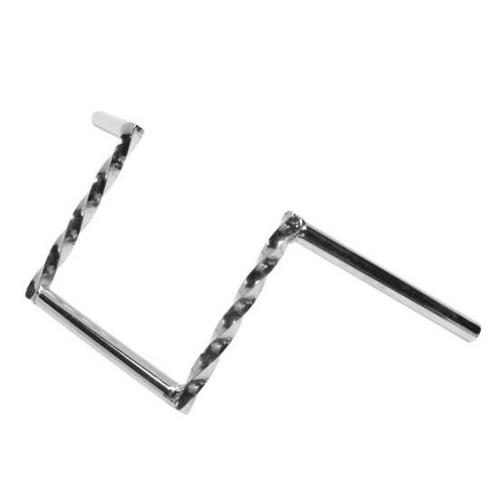Guidon Z barre torsade acier chromé Peugeot 103/MBK/Motobécane 51 (hauteur 200mm)