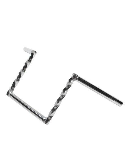 Guidon Z barre torsade acier chromé Peugeot 103/MBK/Motobécane 51 (hauteur 200mm)