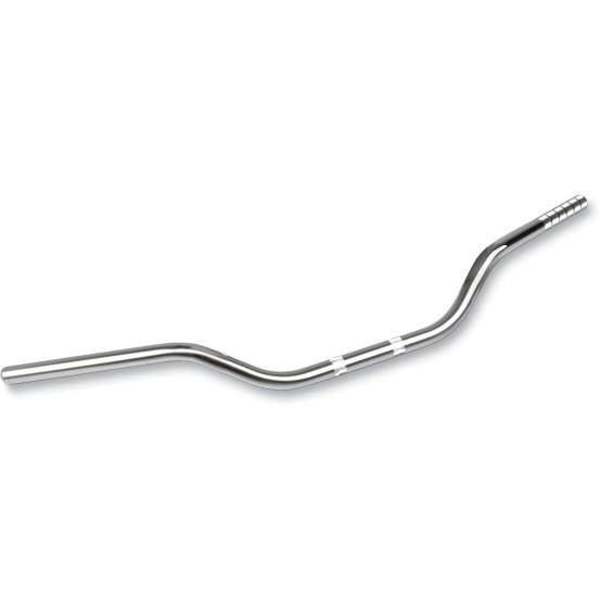 Guidon diamètre 22mm TRW OFFROAD haut alu anodisé argent
