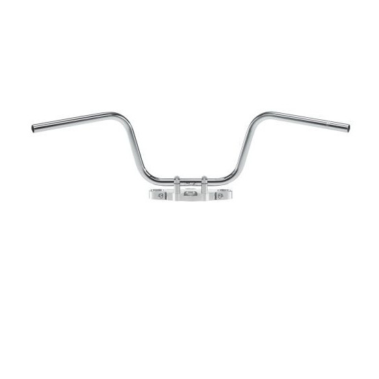 Guidon diamètre 25,4mm (1 inch) TRW APEHANGER acier chrome avec nervures pour câbles