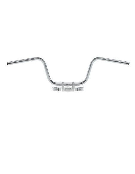 Guidon diamètre 25,4mm (1 inch) TRW APEHANGER acier chrome avec nervures pour câbles
