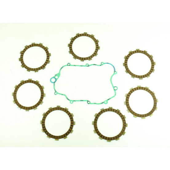 Kit disques embrayage garnis + Joint de couvercle embrayage ATHENA - HUSQVARNA 125 WRE 1995-2012