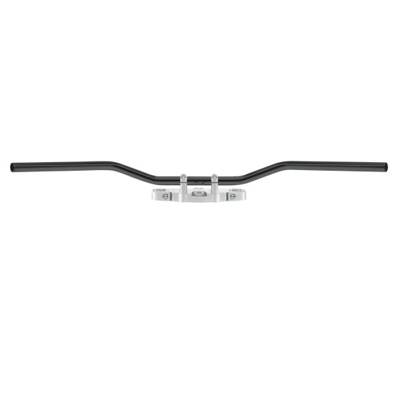 Guidon diamètre 25,4mm (1 inch) TRW FLYERBAR noir avec nervures pour câbles