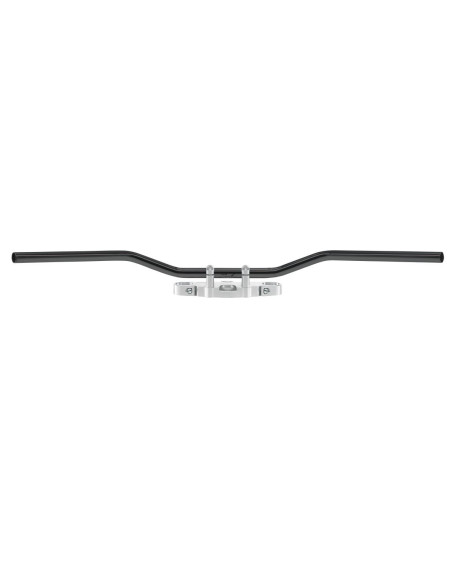 Guidon diamètre 25,4mm (1 inch) TRW FLYERBAR noir avec nervures pour câbles