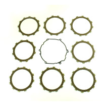 Kit disques embrayage garnis + Joint de couvercle embrayage ATHENA - KAWASAKI 250 KX 2005-2008 2
